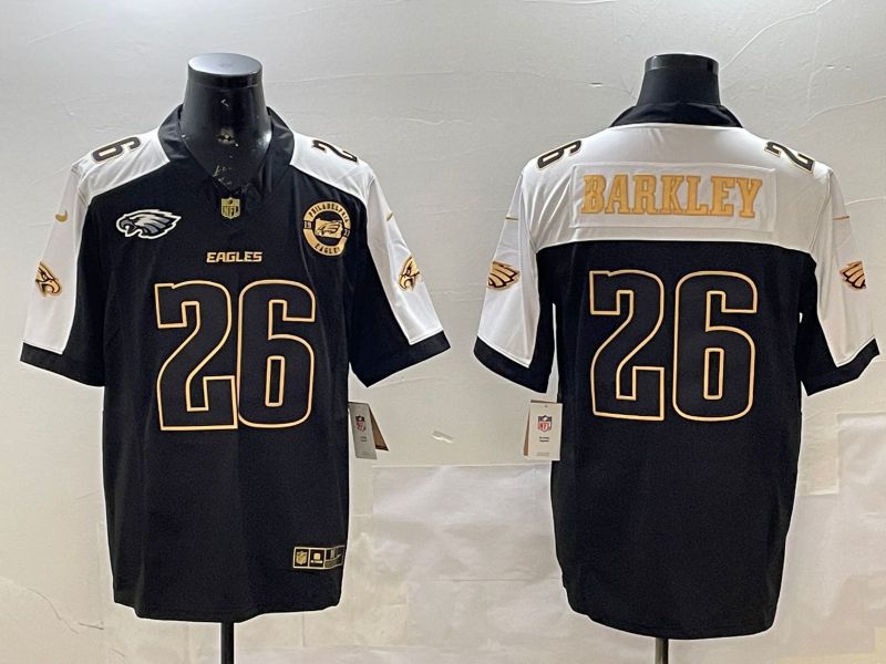 Men Philadelphia Eagles #26 Barkley Black Thanksgiving three generations 2025 Nike Vapor Limited NFL Jersey style 3->philadelphia eagles->NFL Jersey